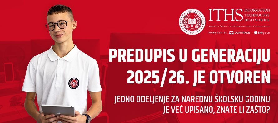 Jedno odeljenje za generaciju 2025/26. već popunjeno – prijavite se na vreme za upis u ITHS!